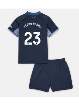 Tottenham Hotspur Pedro Porro #23 Auswärts Trikotsatz für Kinder 2023-24 Kurzarm (+ Kurze Hosen)